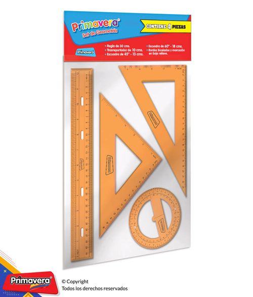 Set Geometria Primavera Naranja