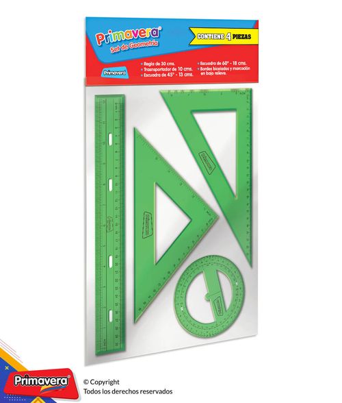 Set Geometria Primavera Verde