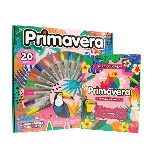 Kit Marcadores Permanentes X 20 + Cartilla para Colorear