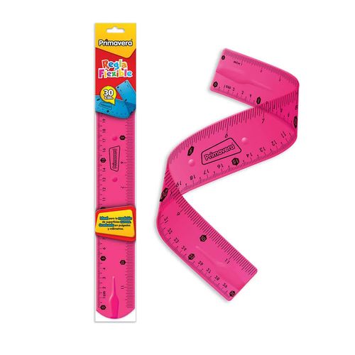 Regla Flexible Primavera Rosado