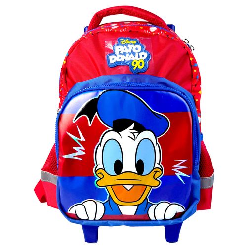 Morral Premium Mediano Con Ruedas Pato Donald 90 Sorpresa