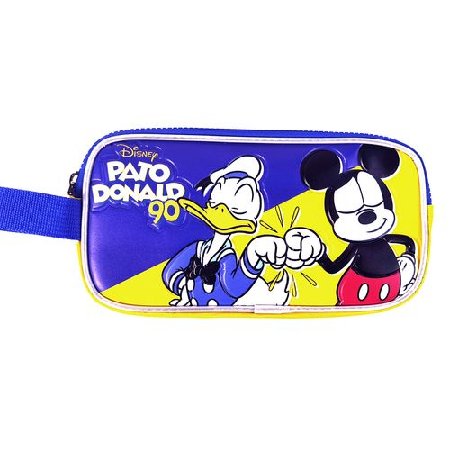 Cartuchera Premium 2 Bolsillos Pato Donald 90 y Mickey Mouse