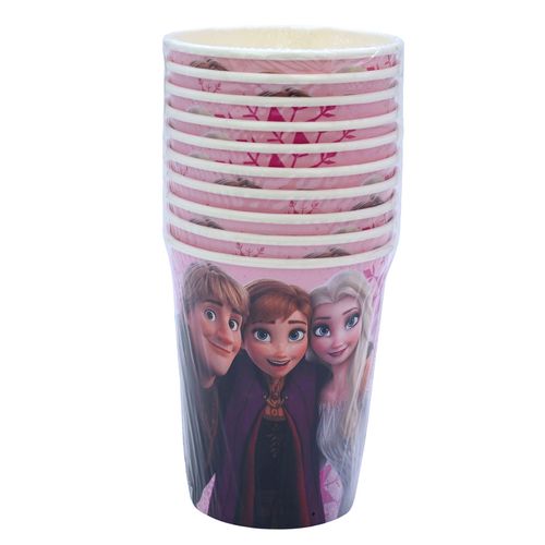 Vaso para Fiesta Frozen II Anna, Elsa y Kristoff x 10