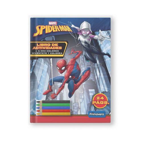 Libro de Actividades + 5 Mini Colores Spiderman y Gwen