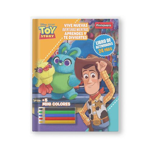Libro de Actividades + 5 Mini Colores Toy Story 4 Woody, Ducky y Bunny
