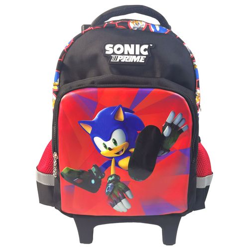 Morral Premium Mediano con Ruedas Sonic Prime in Action