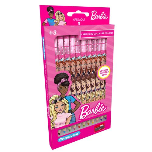 Colores Una Punta x 12 Barbie Friends