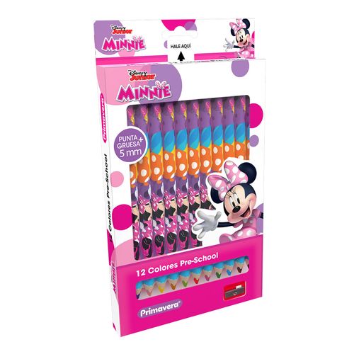 Colores Una Punta Pre-School x 12 Minnie Mouse