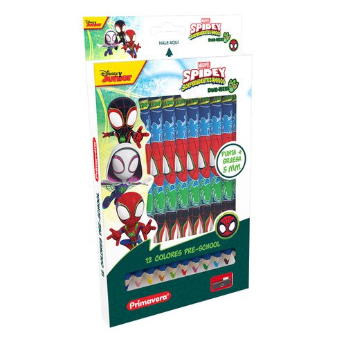 Colores Una Punta Pre-School x 12 Spidey