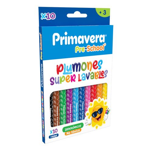 Plumones Pre-School Super Lavables x 10