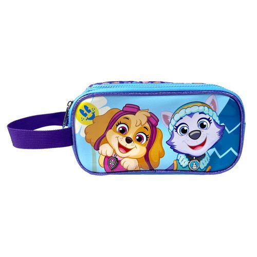 Cartuchera Premium 2 Bolsillos Paw Patrol Skye & Everest Blue
