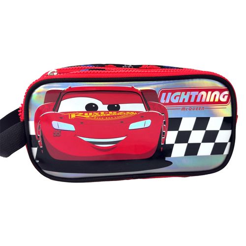 Cartuchera Premium 2 Bolsillos Cars Lightning Mc Queen