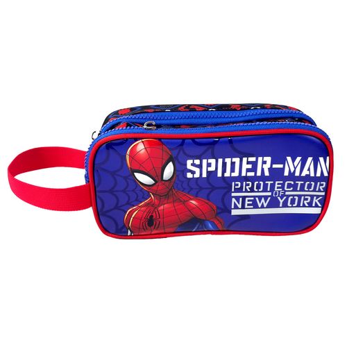 Cartuchera Premium 2 Bolsillos Spiderman Protector New York