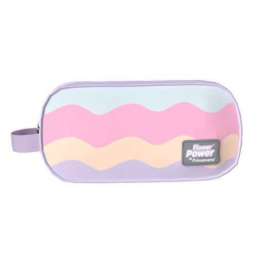 Cartuchera Premium 2 Bolsillos Flower Power Colored Lines