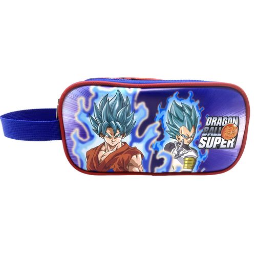 Cartuchera Súper 2 Bolsillos Dragon Ball Super Goku y Vegeta Super Saiyan Blue