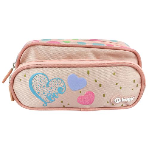 Cartuchera Súper 2 Bolsillos Infantil Love & Hearts