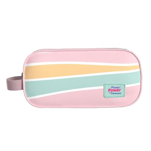 Cartuchera Juvenil 2 Bolsillos Flower Power Pastel Waves