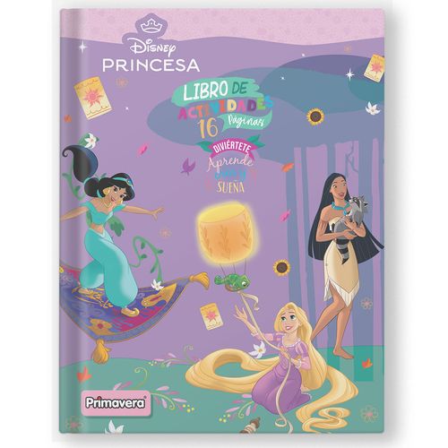 Libro de Actividades Princesas 16 pags. - Jazmín, Pocahontas y Rapunzel