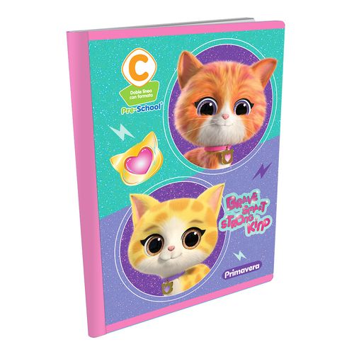 Cuaderno Cosido Pre-School C Super Kitties Brave Smart Strong Kind