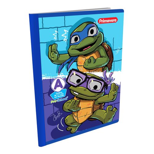 Cuaderno Cosido Pre-School A Tortugas Ninja Leonardo y Donatello
