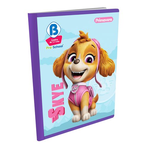 Cuaderno Cosido Pre-School B Paw Patrol Skye Azul