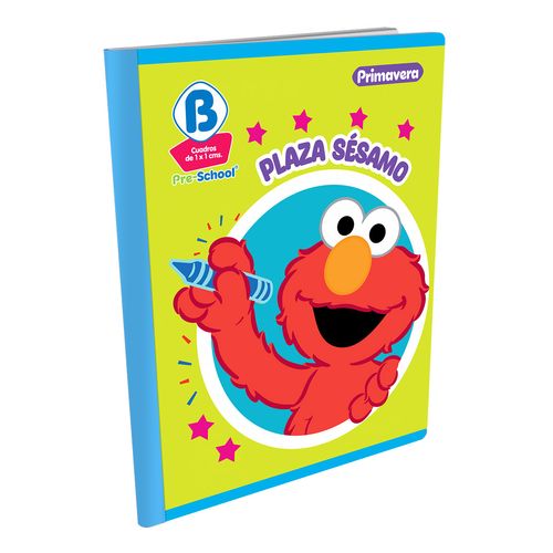 Cuaderno Cosido Pre-School B Plaza Sesamo Elmo