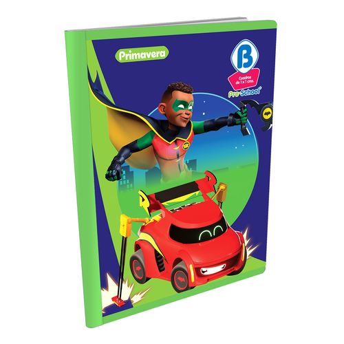 Cuaderno Cosido Pre-School B Bat Wheels Robin y Redbird