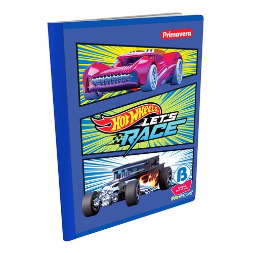 Cuaderno Cosido Pre-School B Hot Wheels Let's Race Azul