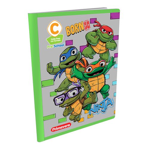 Cuaderno Cosido Pre-School C Tortugas Ninja Born to be Ninja