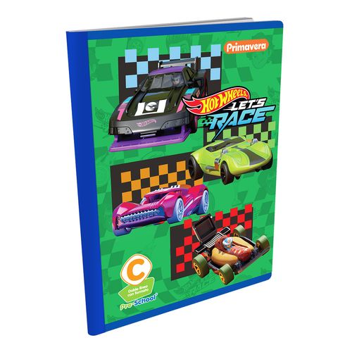 Cuaderno Cosido Pre-School C Hot Wheels Cooper, Twin Mill, Power Surge y Street Wiener