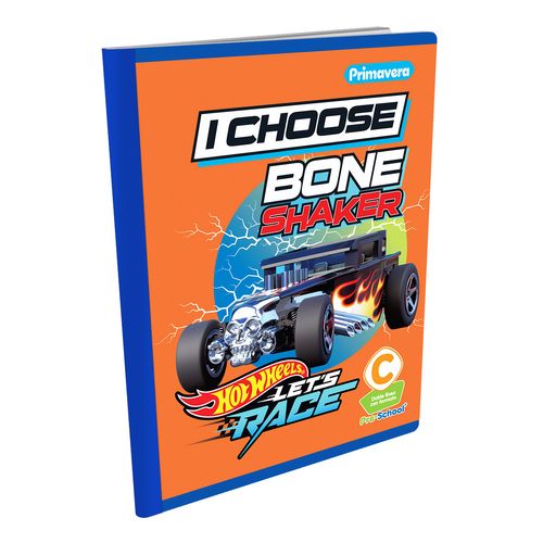 Cuaderno Cosido Pre-School C Hot Wheels Let's Race I Choose Bone Shaker