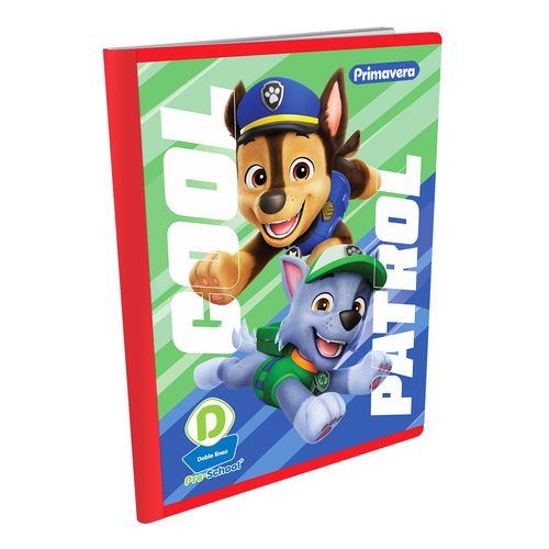 Cuaderno Cosido Pre-School D Paw Patrol Chase y Rocky Cool Patrol