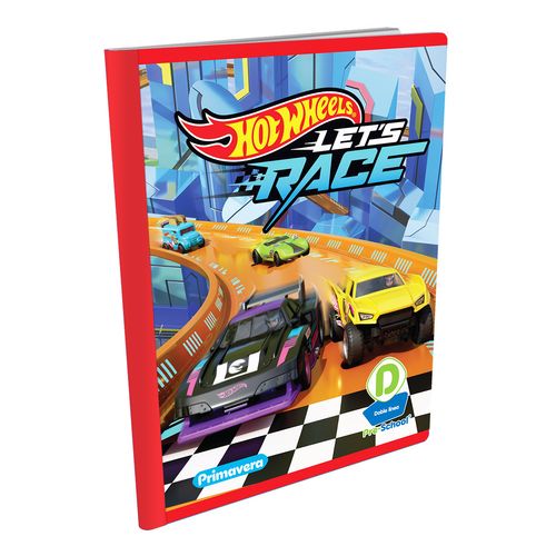 Cuaderno Cosido Pre-School D Hot Wheels Let's Race en la Linea de Meta