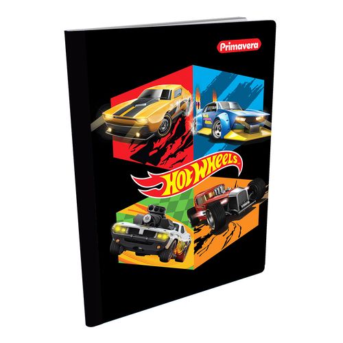 Cuaderno Cosido  Hot Wheels Fondo Negro
