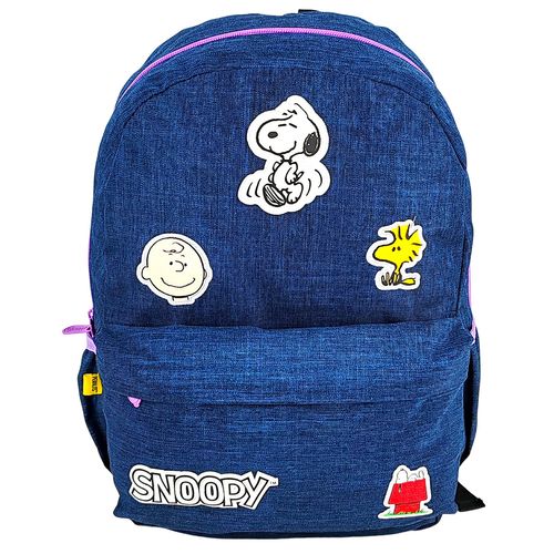 Morral  Snoopy Juvenil Denim con Parches