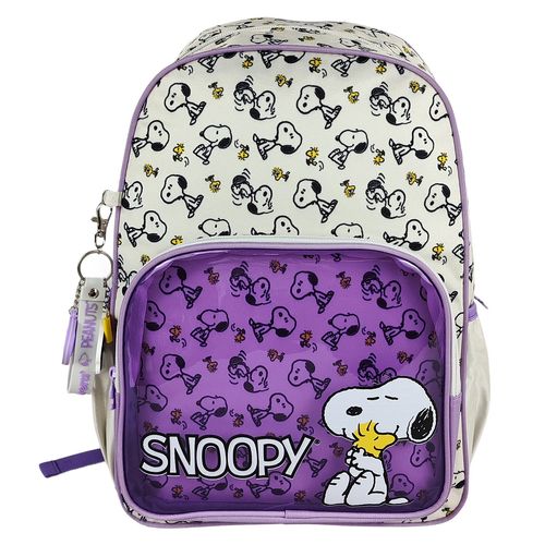 Morral  Snoopy Juvenil Mujer Transparente y Woodstock