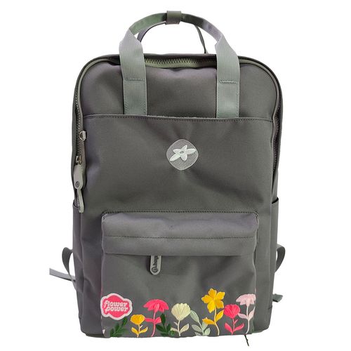 Morral  Flower Power Bloom Gray print