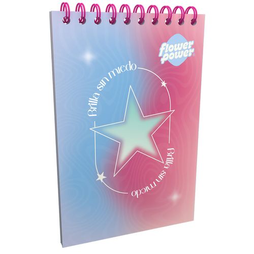 Cuaderno Vertical  Flower Power Brilla Sin Miedo