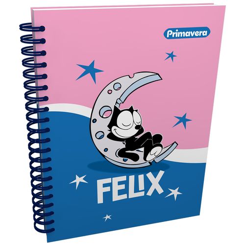 Cuaderno Argollado  El Gato Felix Multimaterias En la Luna