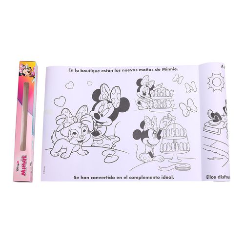 Rollo para Colorear  Minnie Mouse Niña 2 mts.