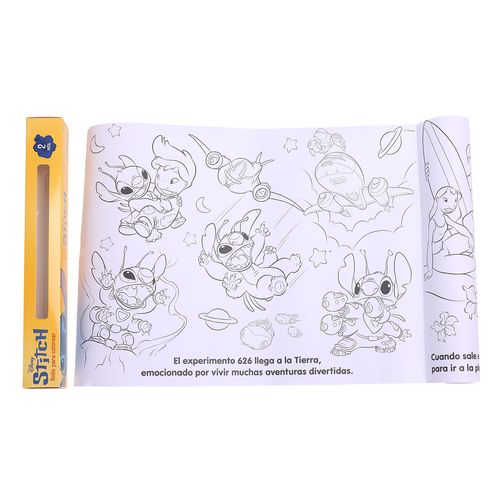Rollo para Colorear  Stitch Niña 2 mts.