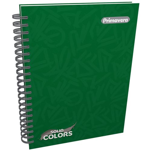 Cuaderno Argollado Multimaterias  Solid Colors Pinceladas Verdes