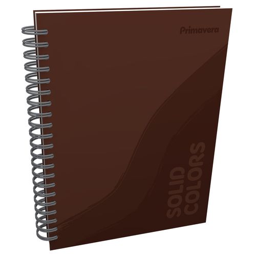 Cuaderno Argollado Grande Multimaterias Solid Colors Hombre Café