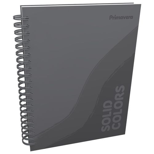 Cuaderno Argollado Grande Multimaterias Solid Colors Hombre Gris