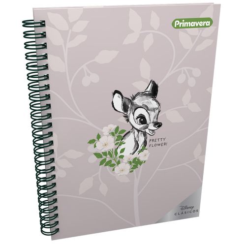Cuaderno Argollado Pasta Dura  Bambi Grande Pretty Flower
