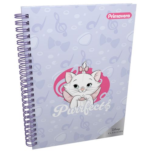 Cuaderno Argollado Pasta Dura  Marie Grande Purrfect