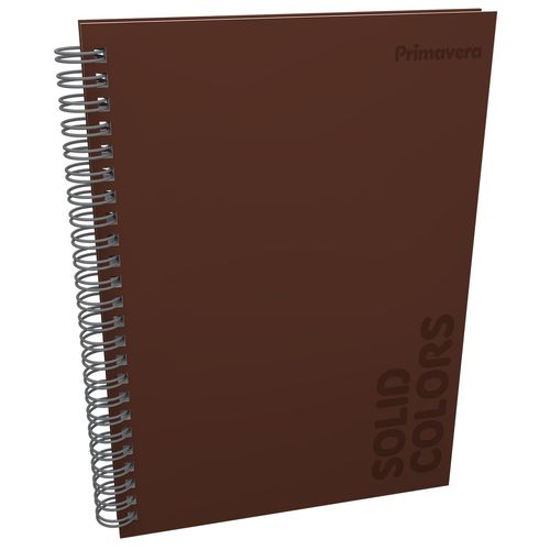 Cuaderno Argollado Pasta Dura  Solid Colors Hombre Grande Café