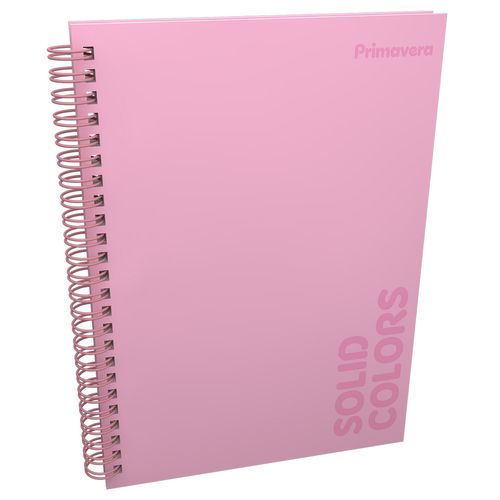 Cuaderno Argollado Pasta Dura  Solid Colors Mujer Grande Rosado