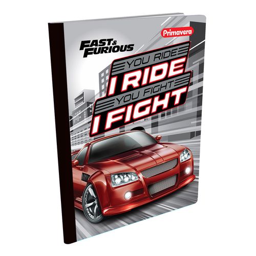 Cuaderno Cosido  Fast & Furious F&F You Ride I Ride You Fight I Fight