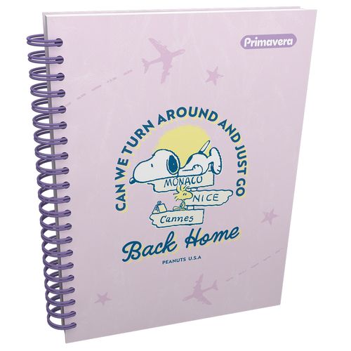 Cuaderno Argollado Grande Multimaterias Snoopy Back Home